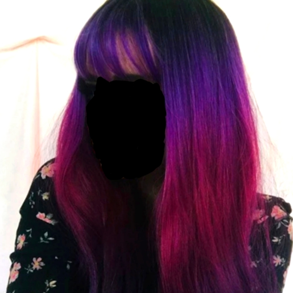 Youvimi Long Purple gradient wig